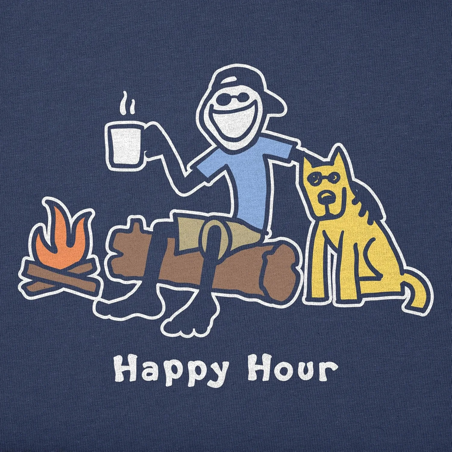 Life is Good Men's Crusher Tee Shirt, Short Sleeve Cotton Graphic T-Shirts, Happy Hour