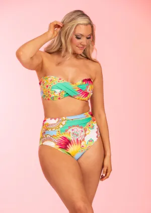 Marseille Mid-Rise Gathered Front Bikini Bottom (MS-217)