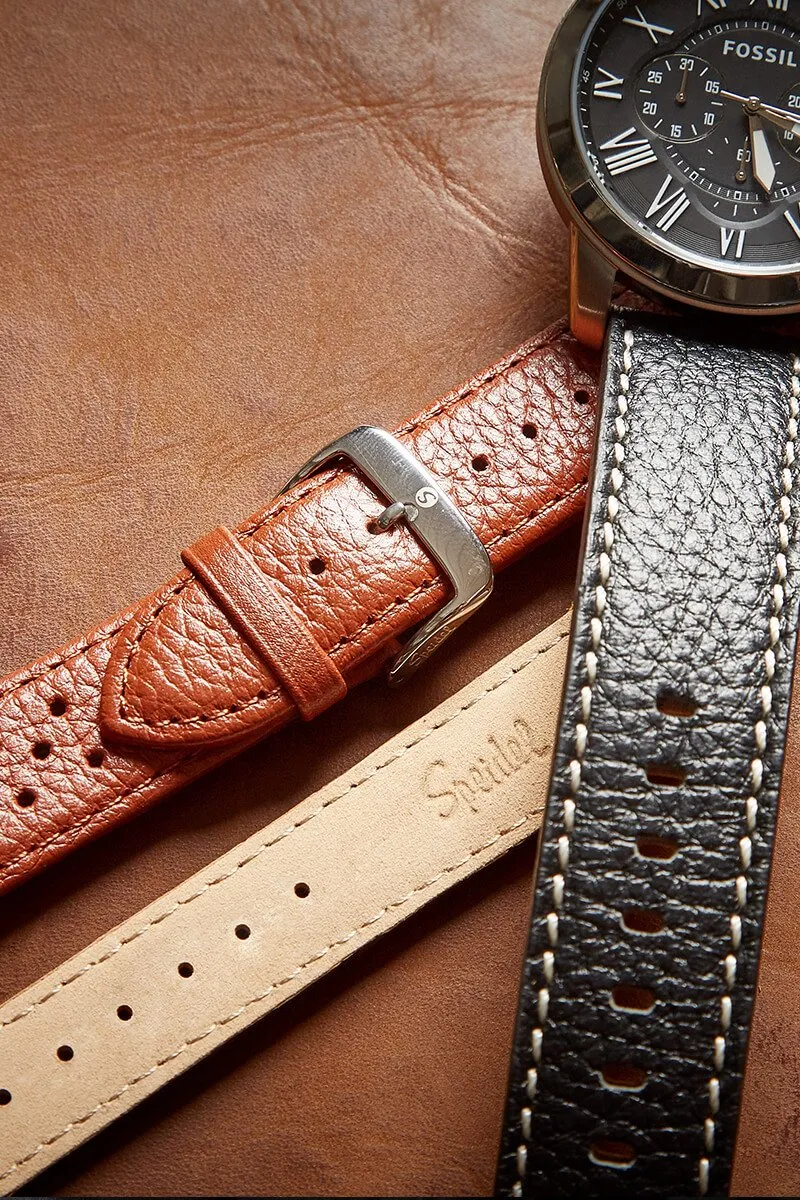 Men's Oiled Leather Band in Black and Brown