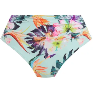 Paradiso Full Bikini Brief Soft Mint Floral Print - Fantasie Swim