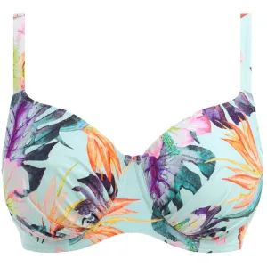 Paradiso Full Cup Bikini Top Soft Mint Floral Print - Fantasie Swim