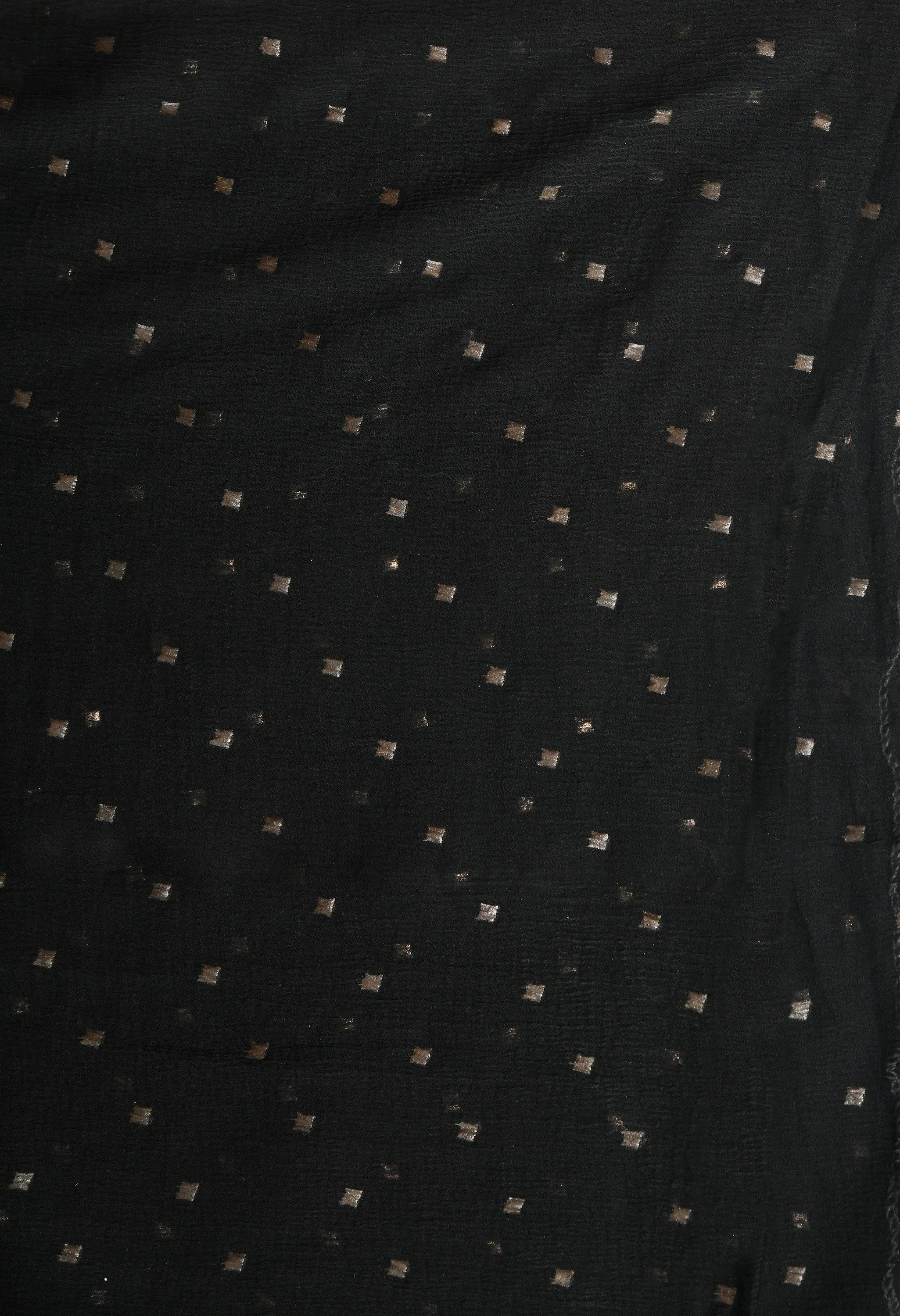 Plus Size Zig Zag Black & Gold Printed Kurta with Palazzo and Dupatta