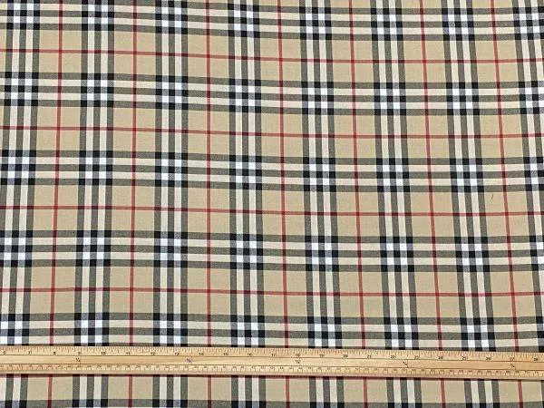 Poly Viscose Tartan - Beige