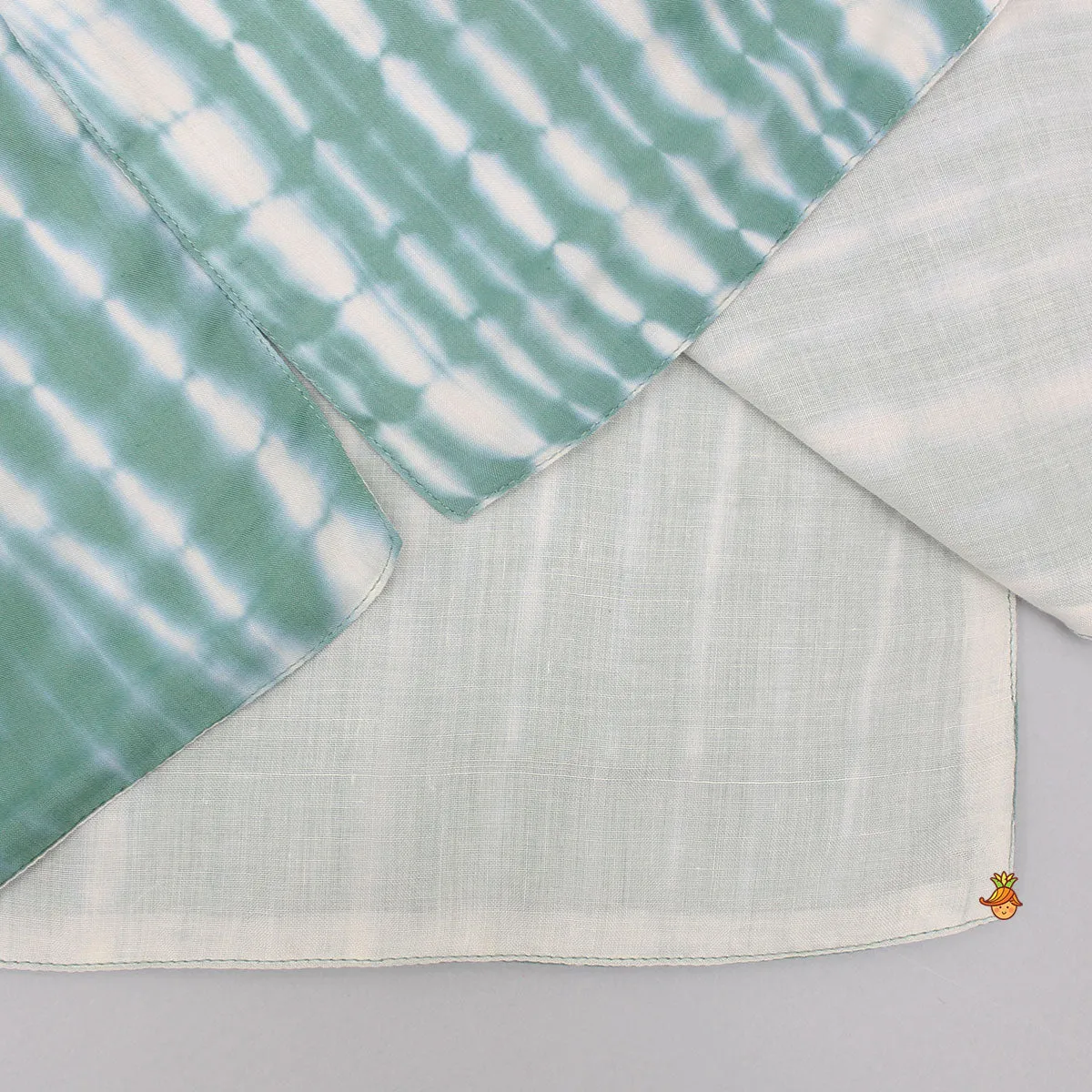 Pre Order: Shibori Printed Green Kurta With Pyjama