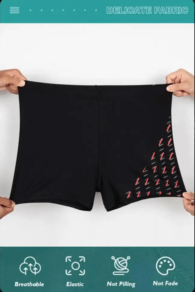 Quick Dry Swim Trunks with Vibrant Print - SF2024
