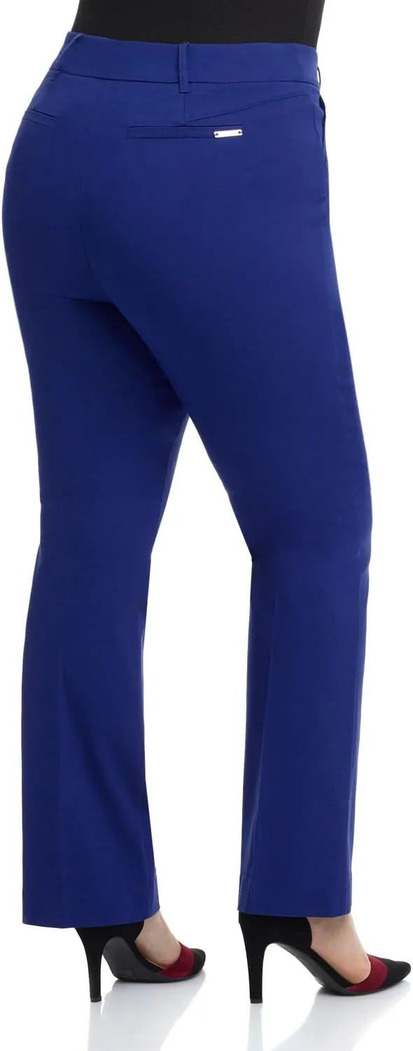 Rekucci Curvy Woman Ease into Comfort Barely Bootcut Plus Size Pant