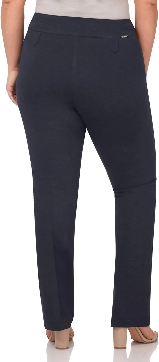 Rekucci Curvy Woman Secret Figure Knit Bootcut Plus Size Pant w/Tummy Control