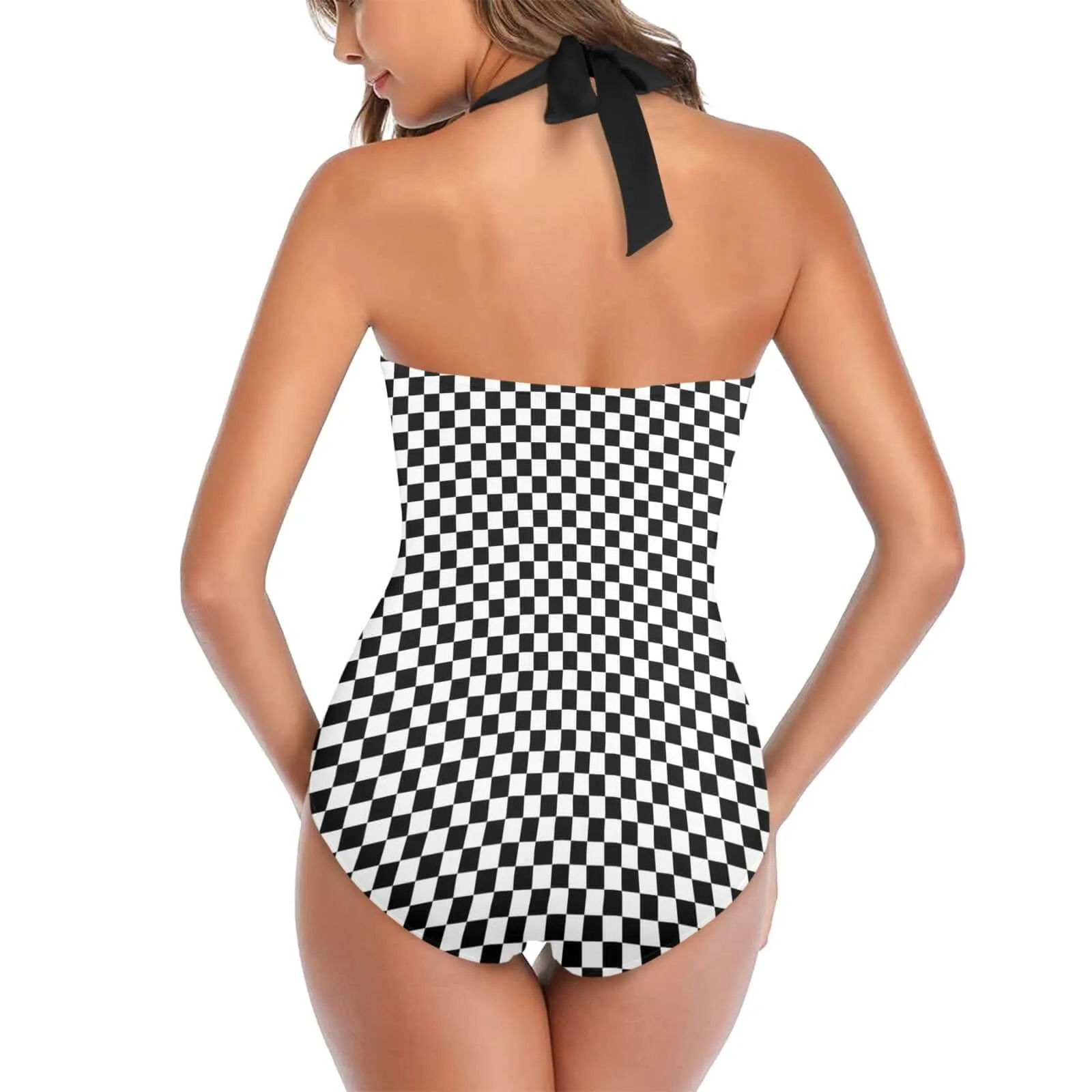 Rude Girl Revival Halter Underwire Swimsuit