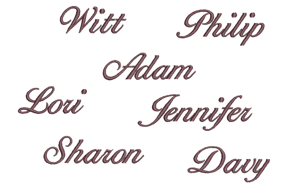 Set of 4 Embroidered Name Napkins, Lucinda Names Cloth napkins