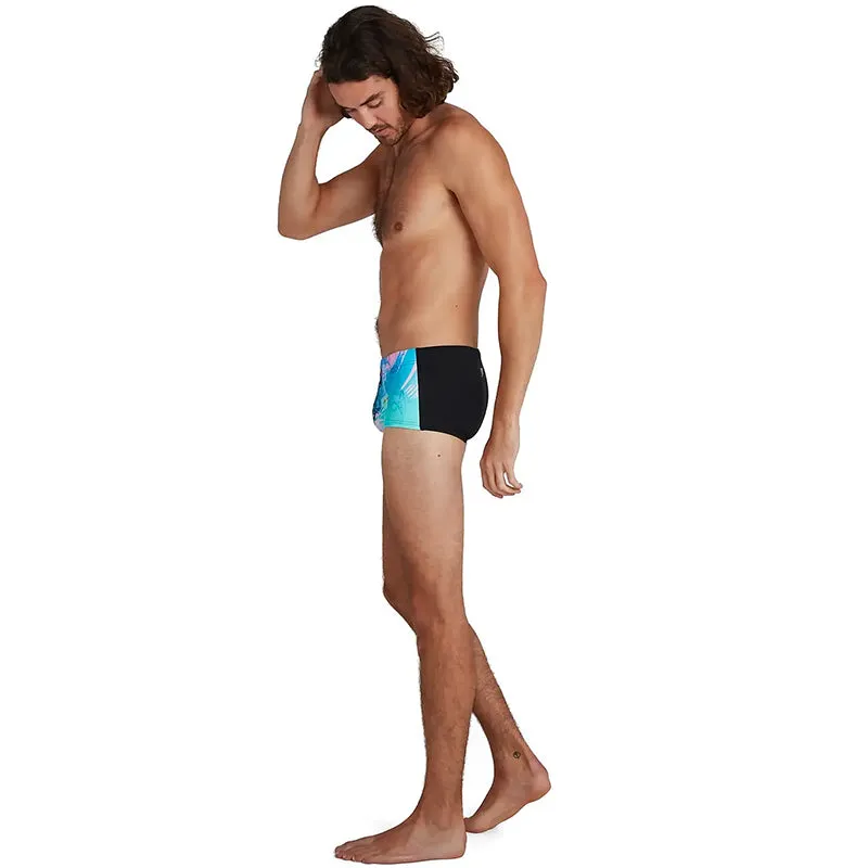 Speedo - Men's 17cm Club Training Placement Brief - Black/Blue