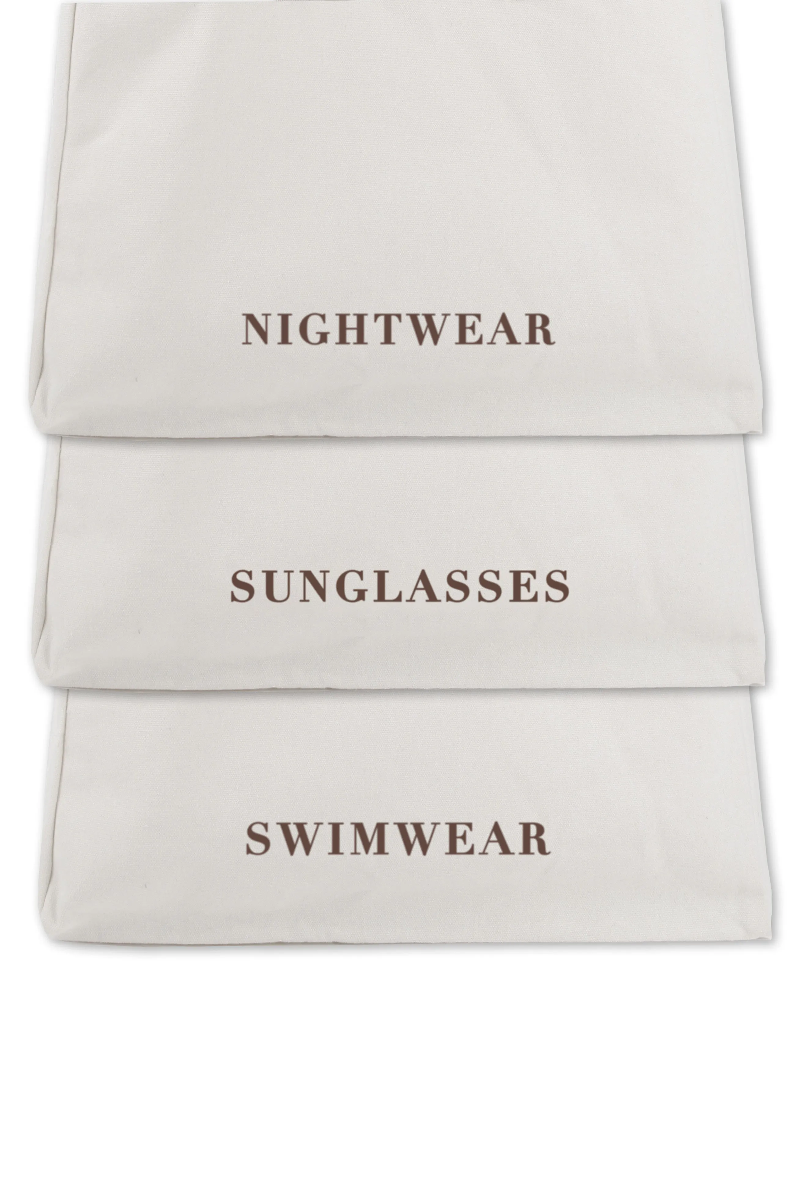 Sunday by GG X HA Personalised Cotton Drawstring Packing Organisers x3
