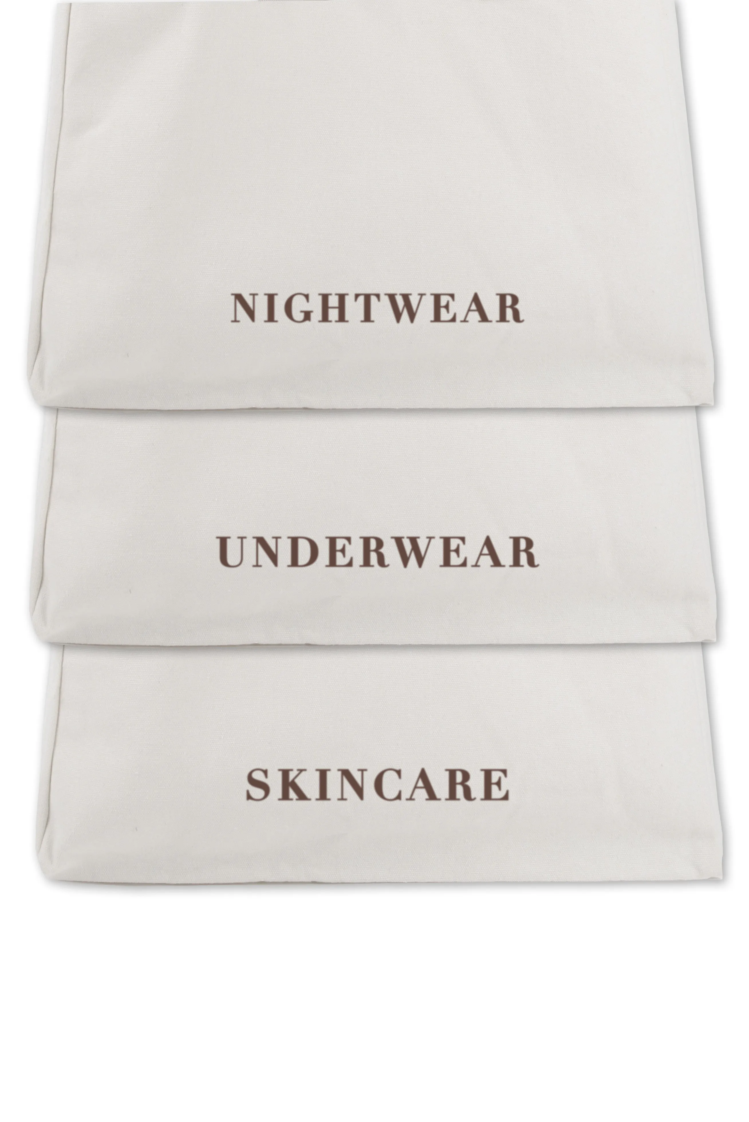 Sunday by GG X HA Personalised Cotton Drawstring Packing Organisers x3