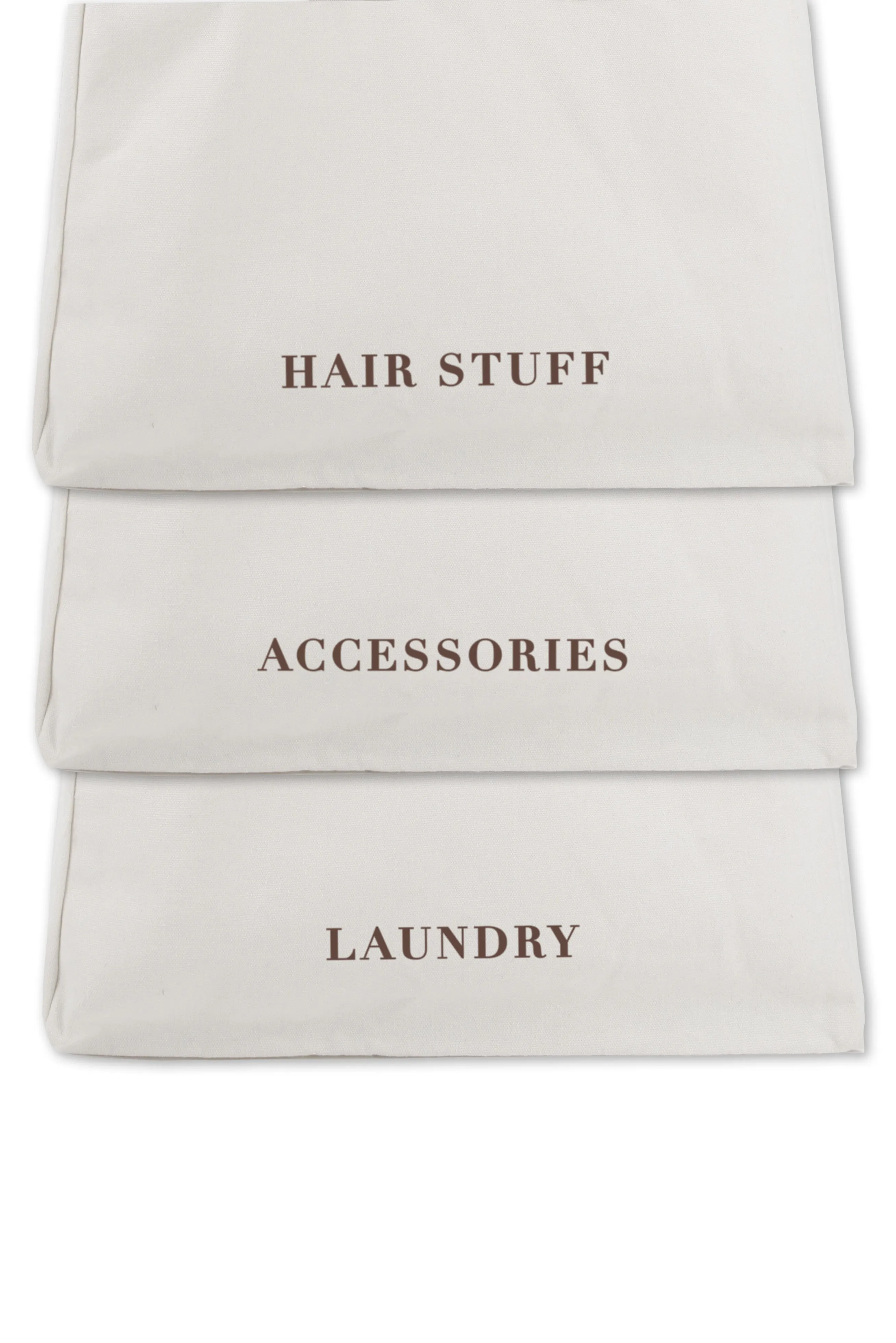 Sunday by GG X HA Personalised Cotton Drawstring Packing Organisers x3