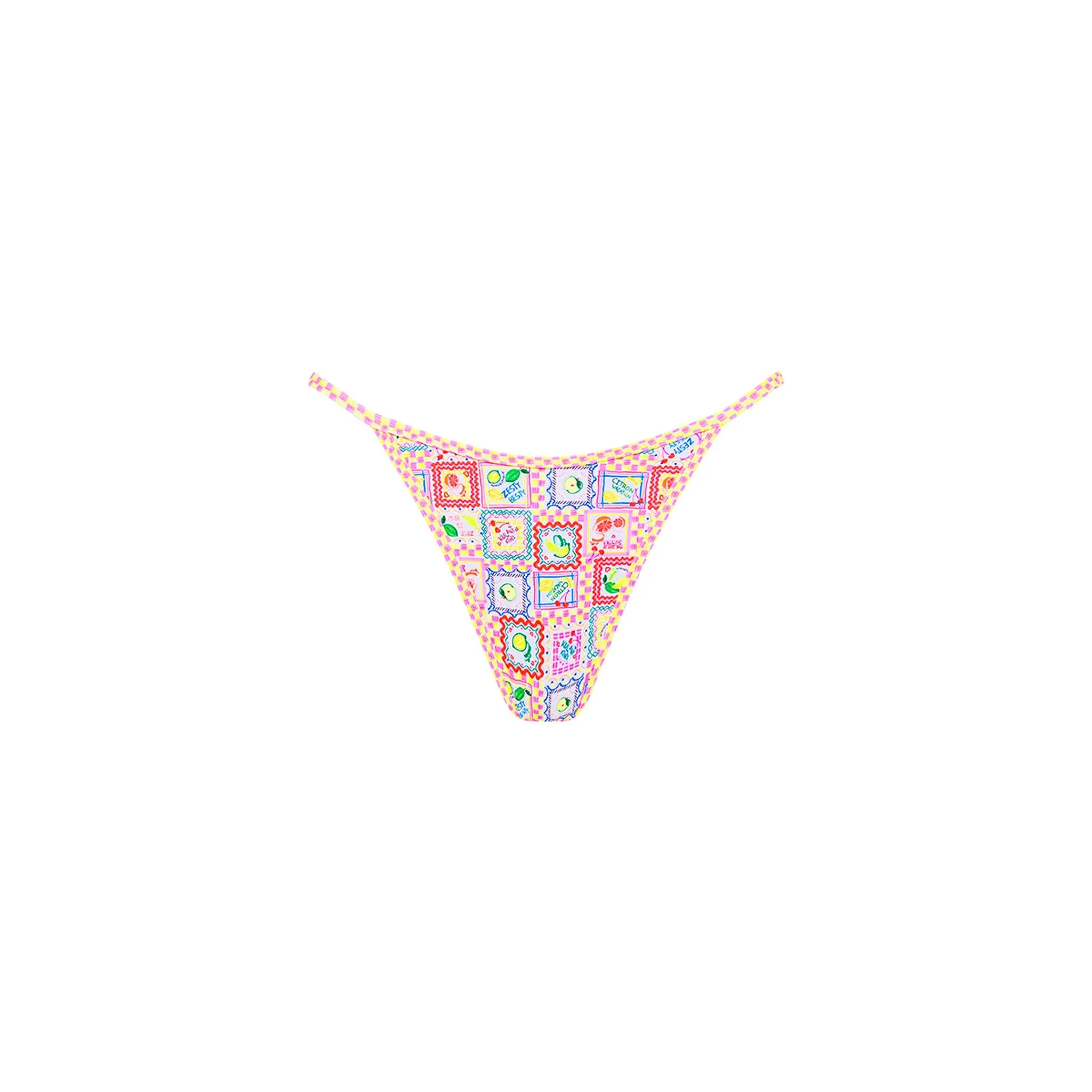 Tanning Thong Bikini Bottom - Citron Coast