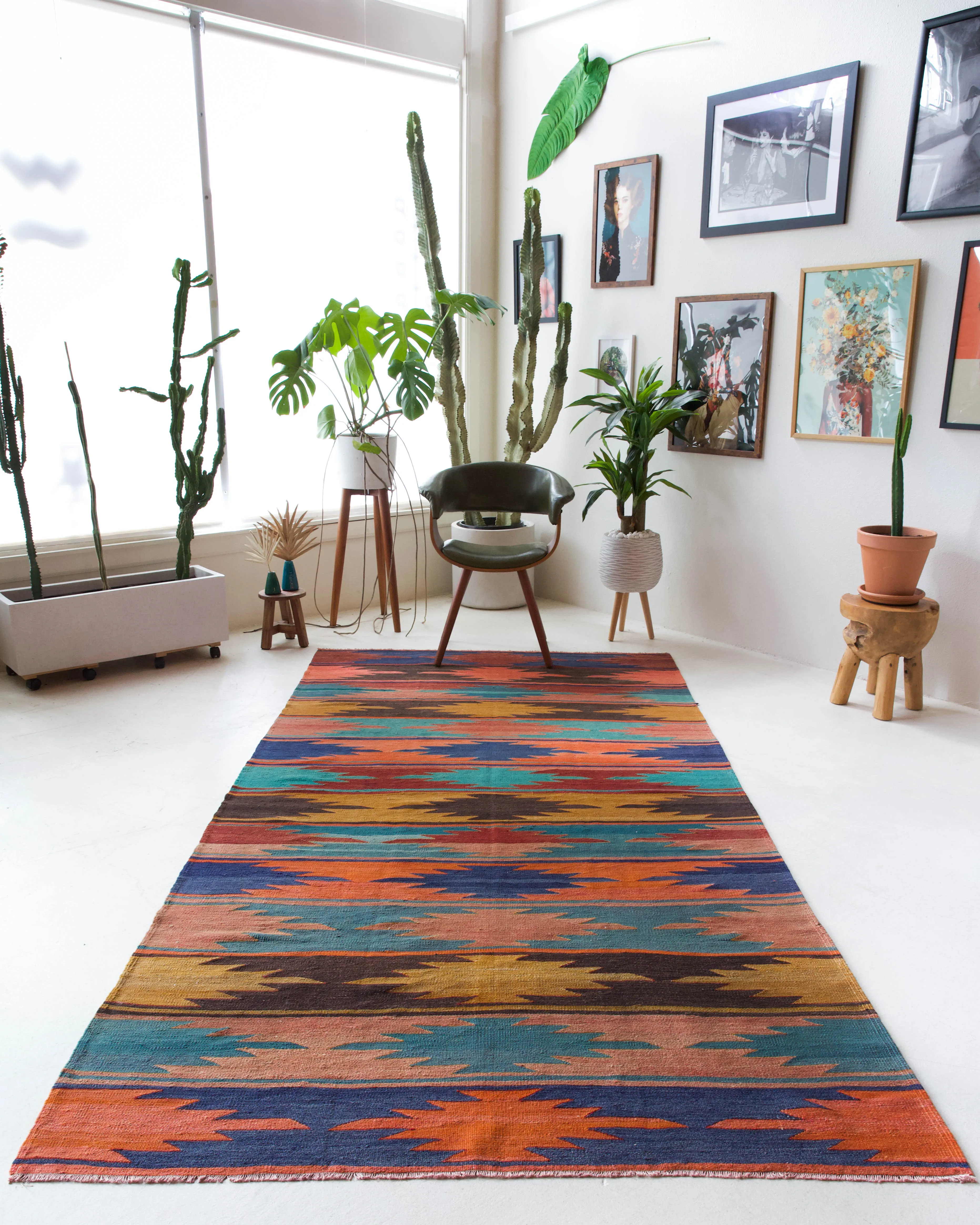 Vintage Afyon Kilim Rug 5'x10'3"