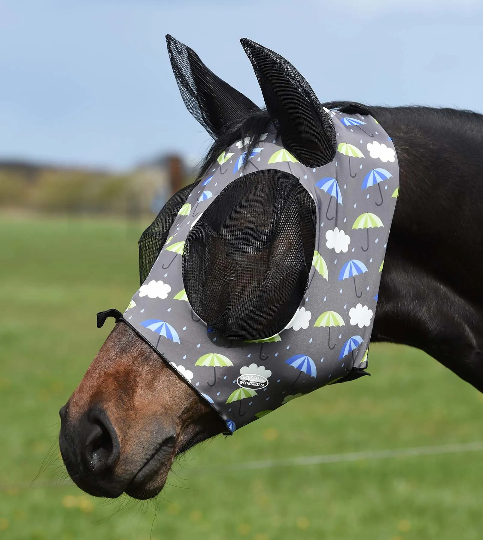 WeatherBeeta Deluxe Stretch Bug Eye Saver Fly Mask with Ears