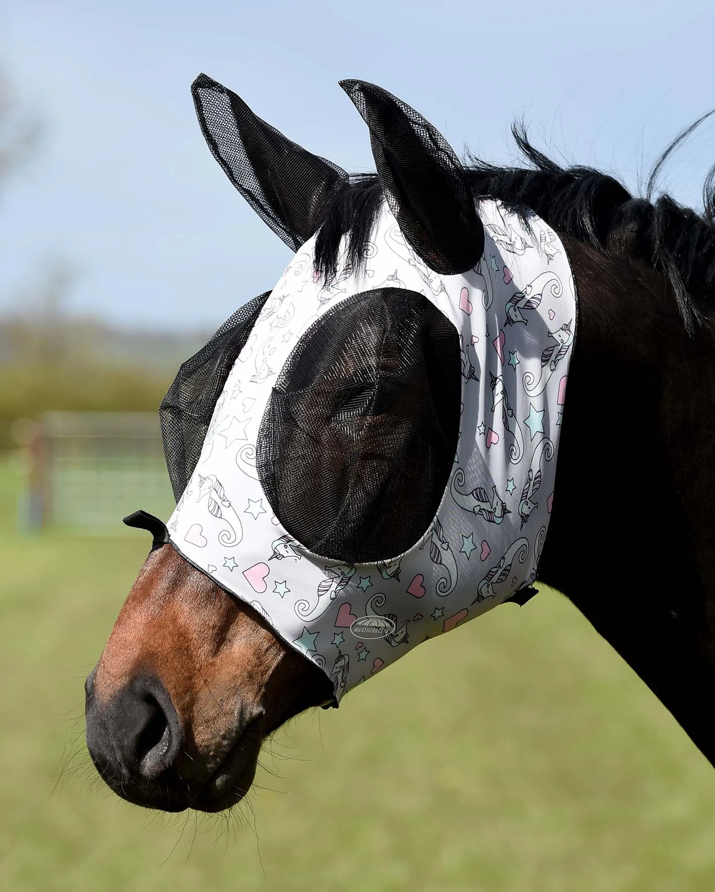 WeatherBeeta Deluxe Stretch Bug Eye Saver Fly Mask with Ears