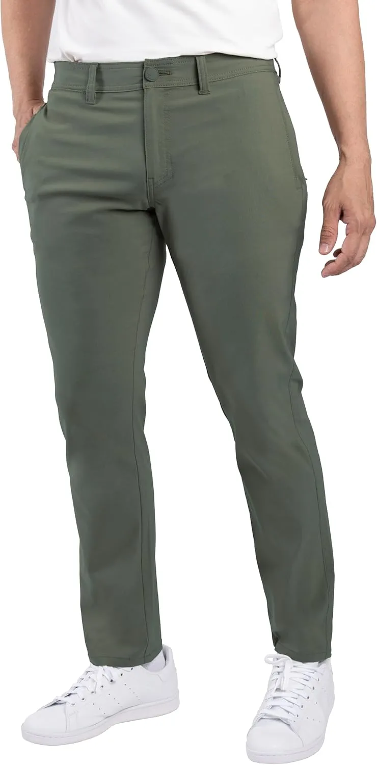 X RAY Stretch Slim Fit Golf Pants Men with Pockets - Tapered Lightweight Mens Golf Pants (Available in 30-38)