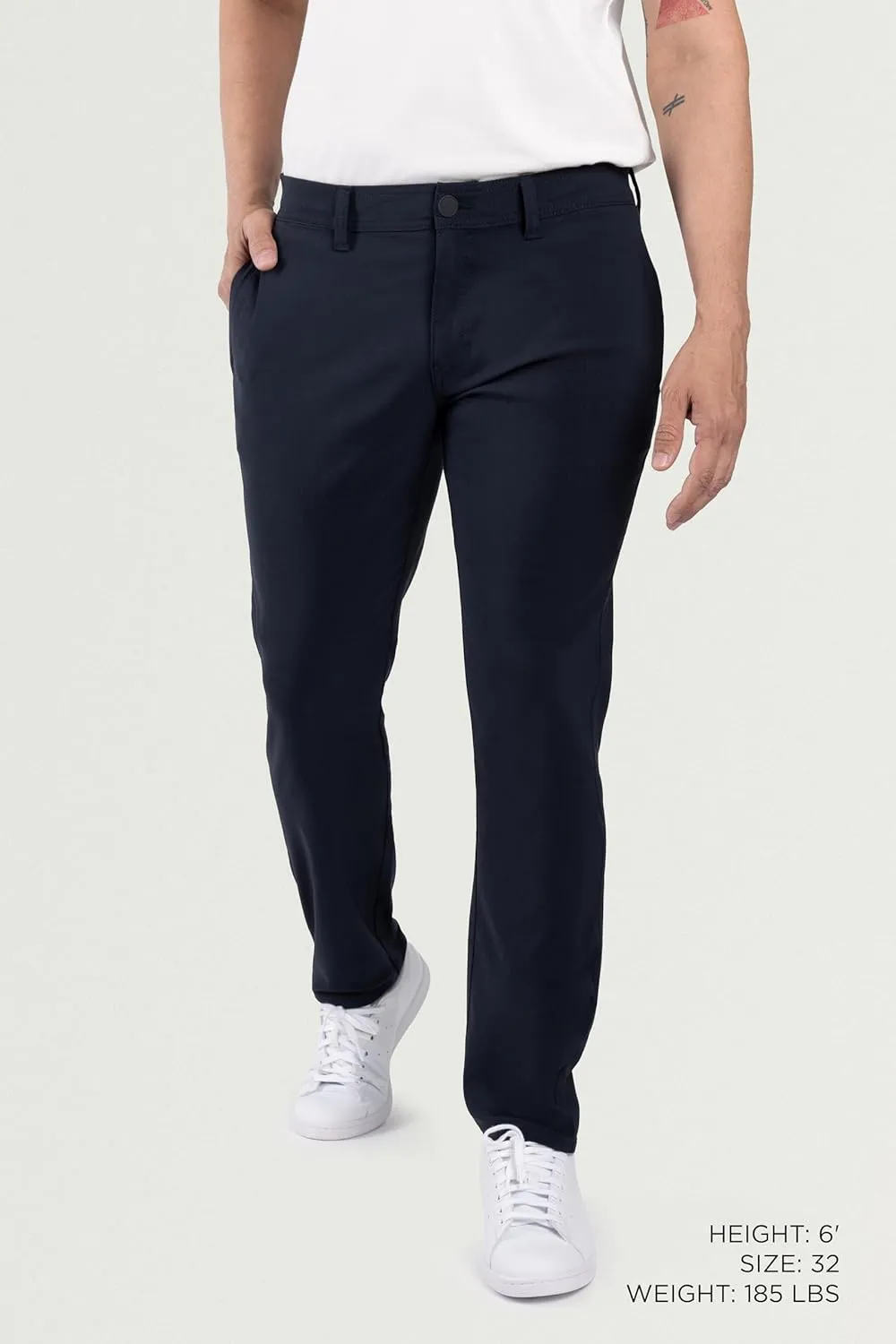 X RAY Stretch Slim Fit Golf Pants Men with Pockets - Tapered Lightweight Mens Golf Pants (Available in 30-38)