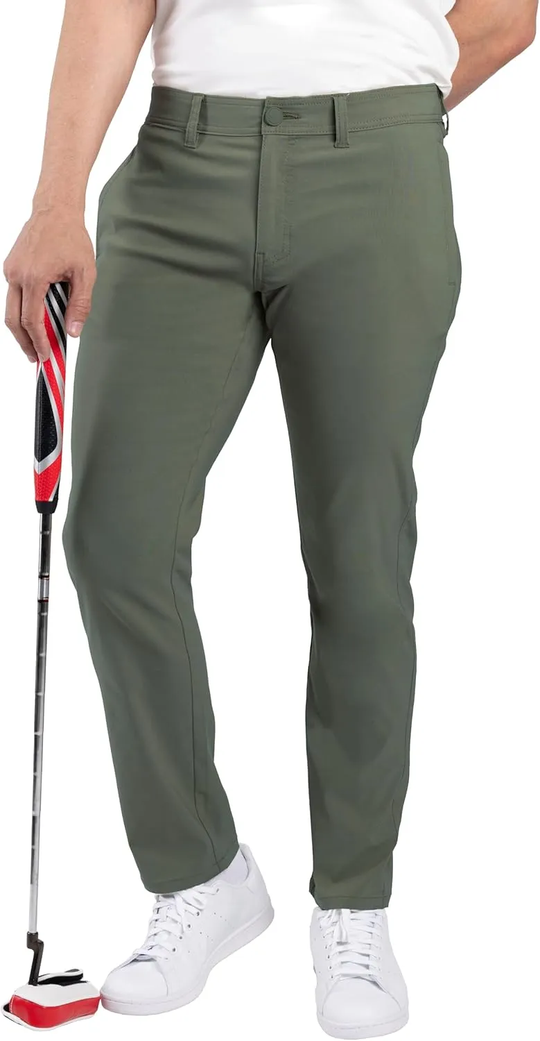 X RAY Stretch Slim Fit Golf Pants Men with Pockets - Tapered Lightweight Mens Golf Pants (Available in 30-38)
