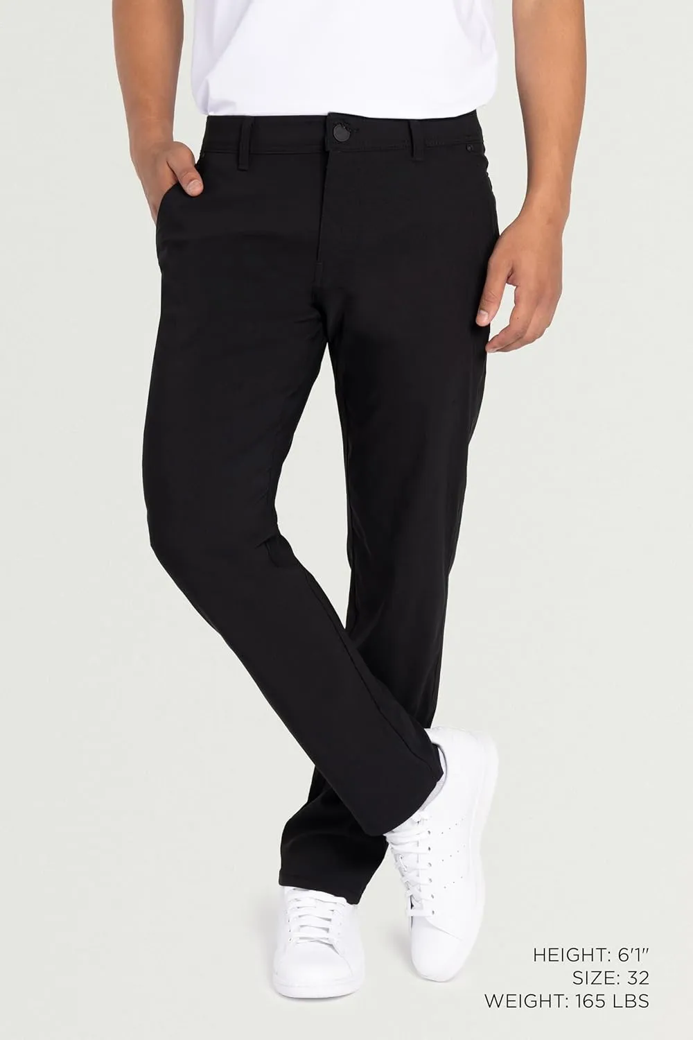 X RAY Stretch Slim Fit Golf Pants Men with Pockets - Tapered Lightweight Mens Golf Pants (Available in 30-38)