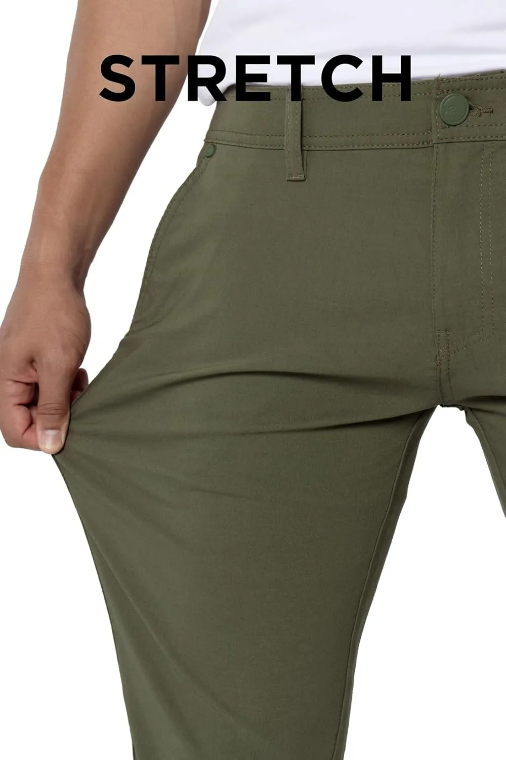 X RAY Stretch Slim Fit Golf Pants Men with Pockets - Tapered Lightweight Mens Golf Pants (Available in 30-38)