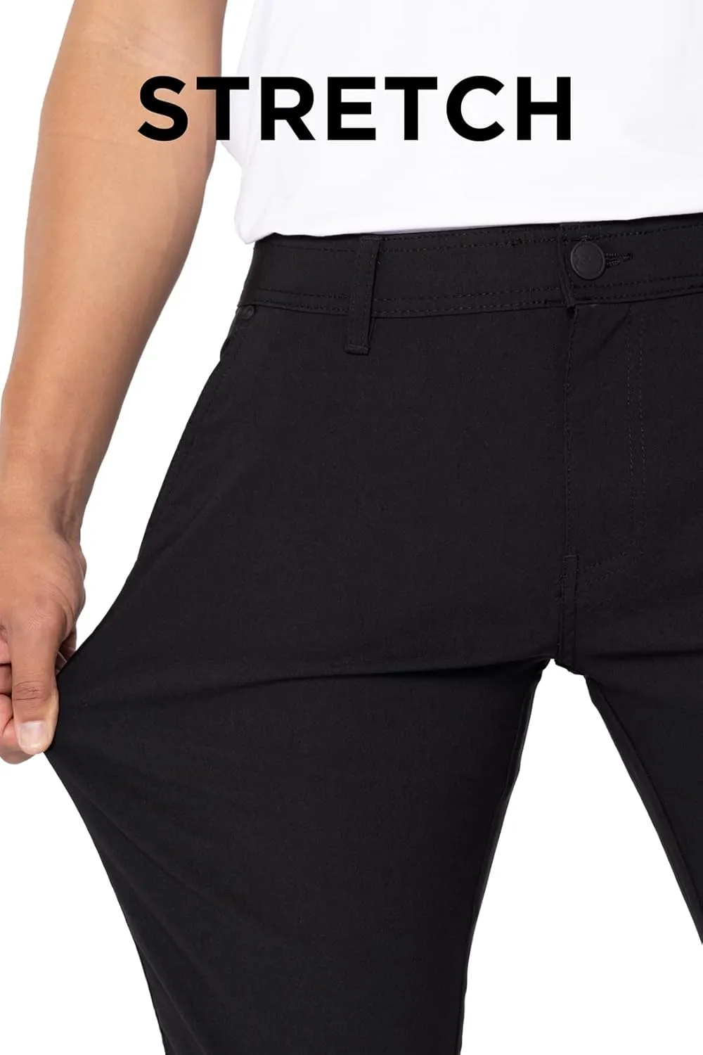 X RAY Stretch Slim Fit Golf Pants Men with Pockets - Tapered Lightweight Mens Golf Pants (Available in 30-38)