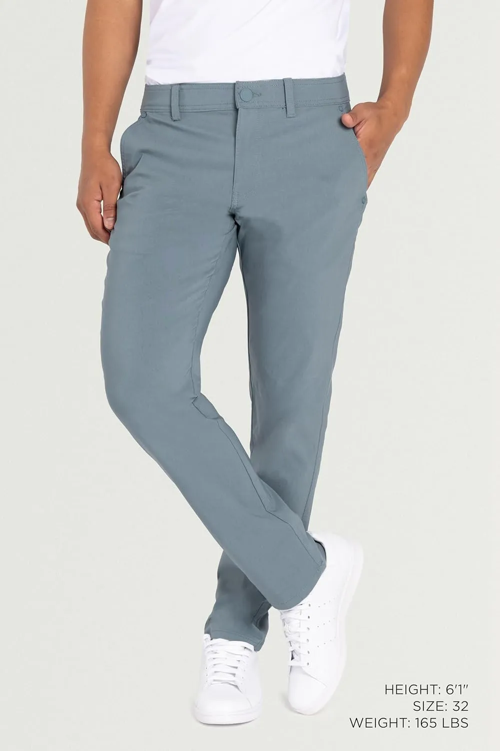 X RAY Stretch Slim Fit Golf Pants Men with Pockets - Tapered Lightweight Mens Golf Pants (Available in 30-38)