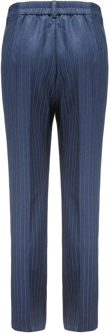 YYNUDA Women's Business 2 Piece Office Lady Pinstripe Suit Set Slim Fit Blazer and Pants