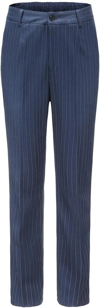 YYNUDA Women's Business 2 Piece Office Lady Pinstripe Suit Set Slim Fit Blazer and Pants