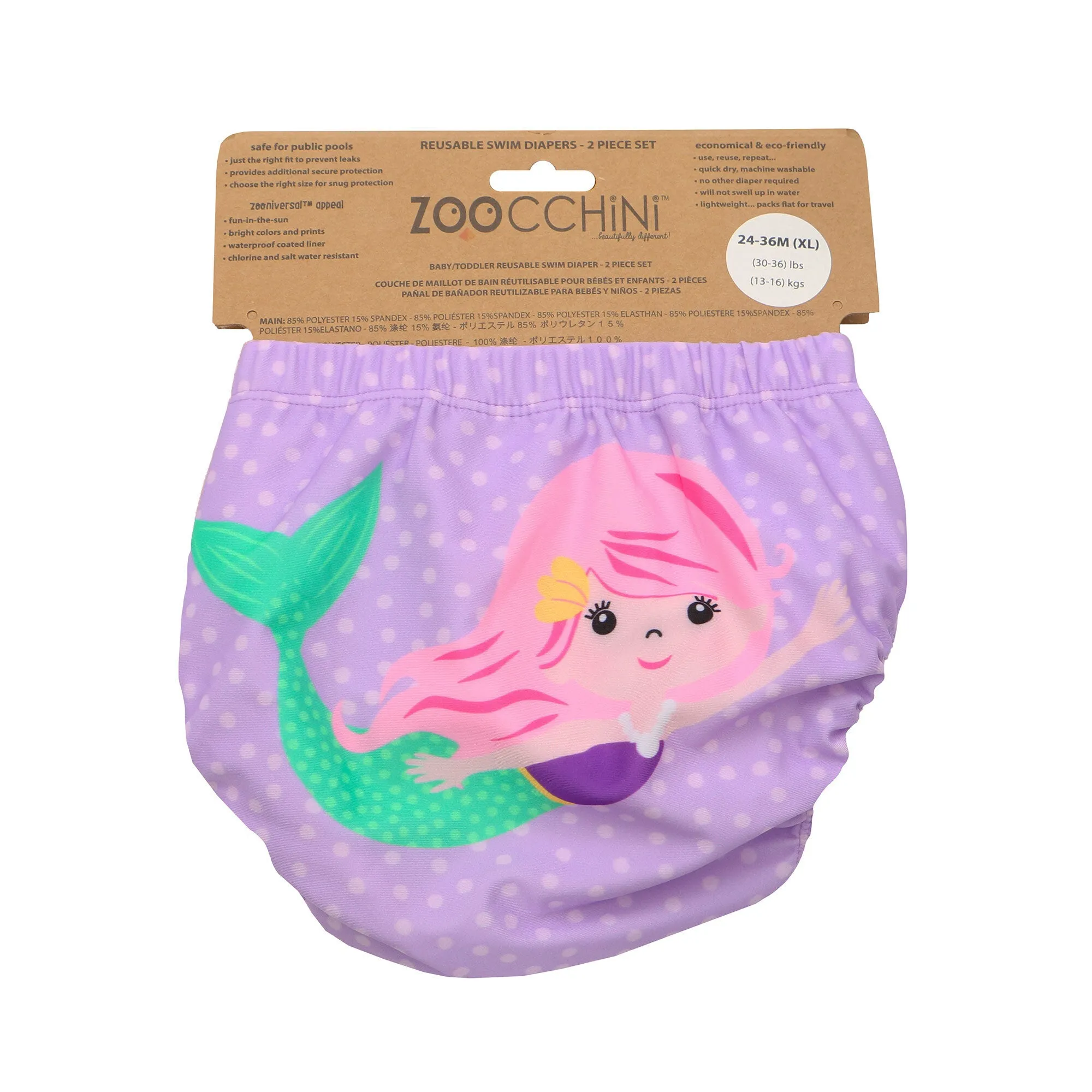 ZOOCCHINI - Knit Swim Diaper 2 Pc Set - Shark - 6-12M